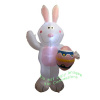 7 Foot White Bunny Holding Egg Easter Inflatable